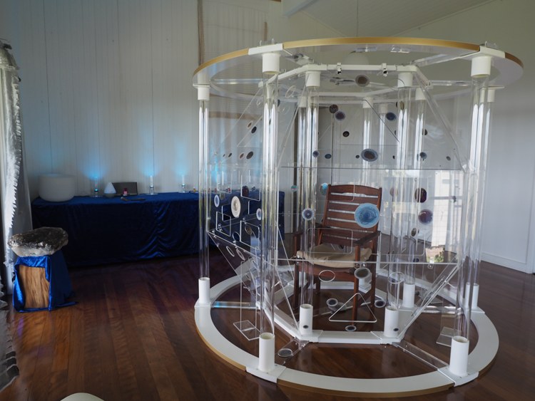The Light Chamber lit blue