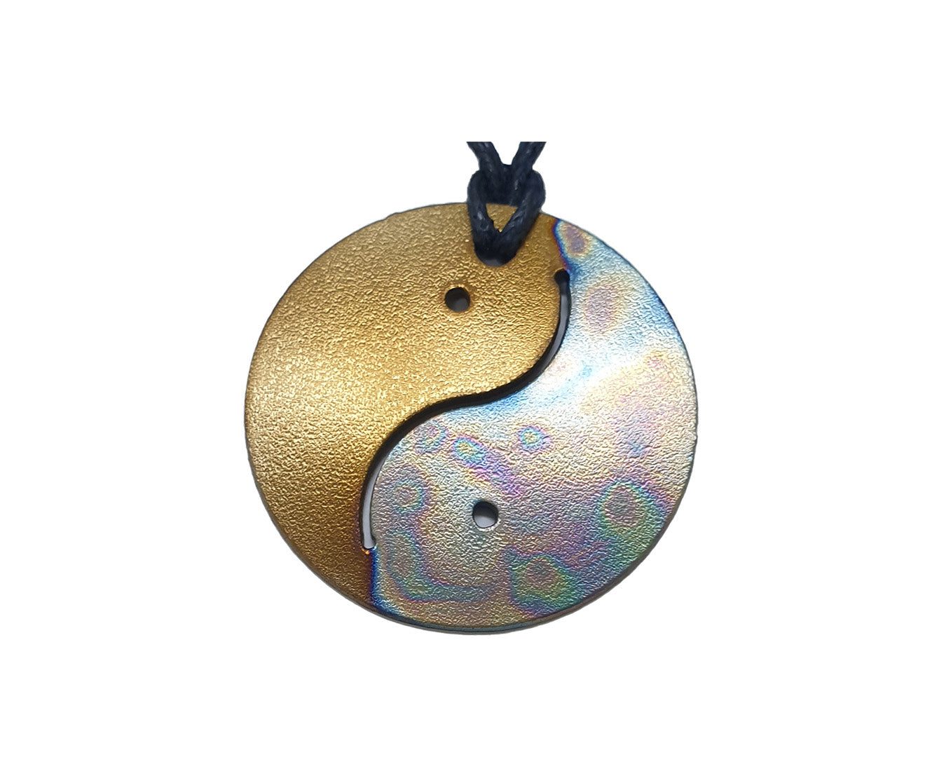 Personal Pendant - 21 - Yin Yang patterned and gold